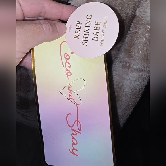 NWT Coco & Shay Plaid Fuzzy Shacket Hooded Fleece Teddy Jacket Women's Plus 2X - Picture 3 of 5